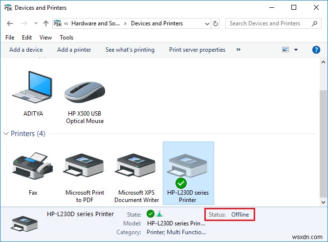 Windows 10 এ প্রিন্টার অফলাইন স্থিতি ঠিক করুন