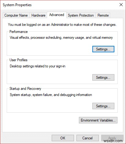 Windows 10 এ ভার্চুয়াল মেমরি (পৃষ্ঠা ফাইল) পরিচালনা করুন