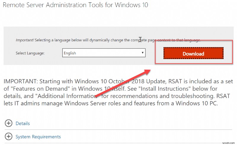 Windows 10 এ রিমোট সার্ভার অ্যাডমিনিস্ট্রেশন টুলস (RSAT) ইনস্টল করুন 