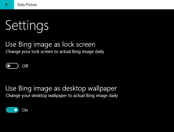 Windows 10 এ ওয়ালপেপার হিসাবে দৈনিক Bing ছবি সেট করুন