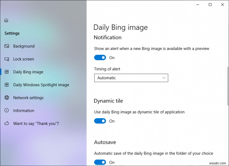 Windows 10 এ ওয়ালপেপার হিসাবে দৈনিক Bing ছবি সেট করুন