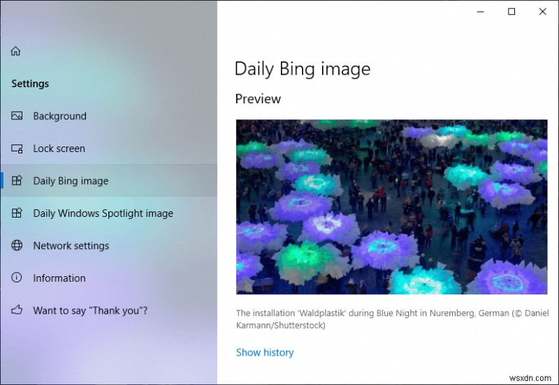 Windows 10 এ ওয়ালপেপার হিসাবে দৈনিক Bing ছবি সেট করুন