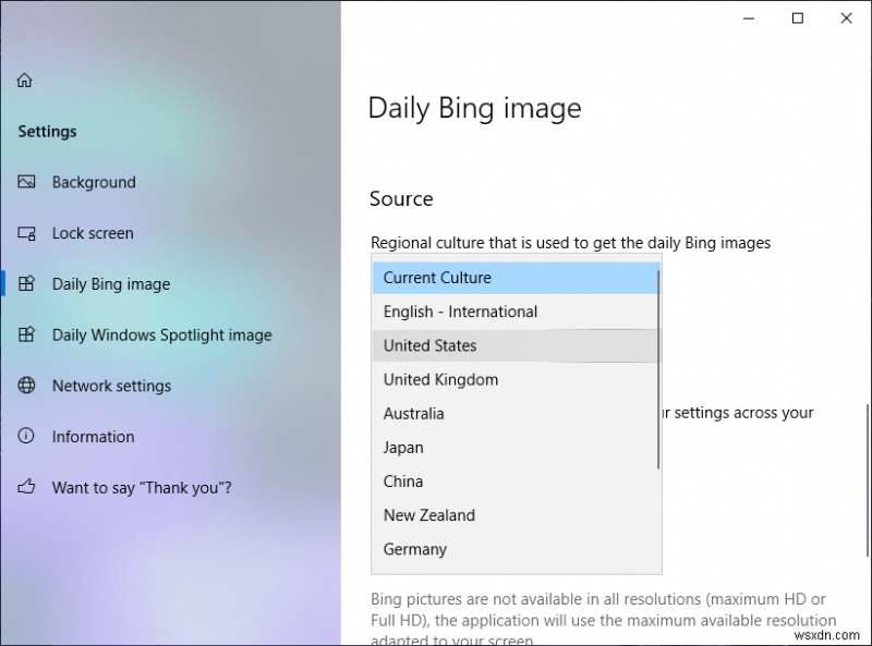 Windows 10 এ ওয়ালপেপার হিসাবে দৈনিক Bing ছবি সেট করুন