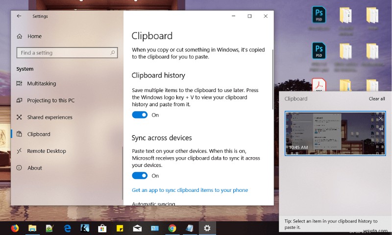 Windows 10 নতুন ক্লিপবোর্ড কিভাবে ব্যবহার করবেন?