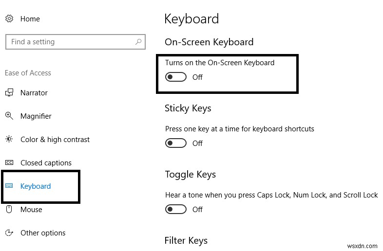 Windows 10 টিপ:অন-স্ক্রিন কীবোর্ড সক্ষম বা অক্ষম করুন 