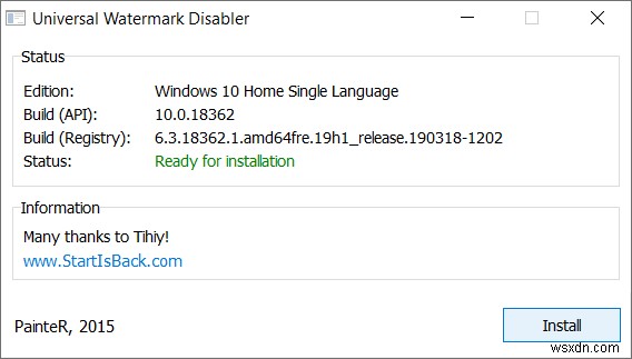 Windows 10 থেকে সক্রিয় Windows Watermark সরান