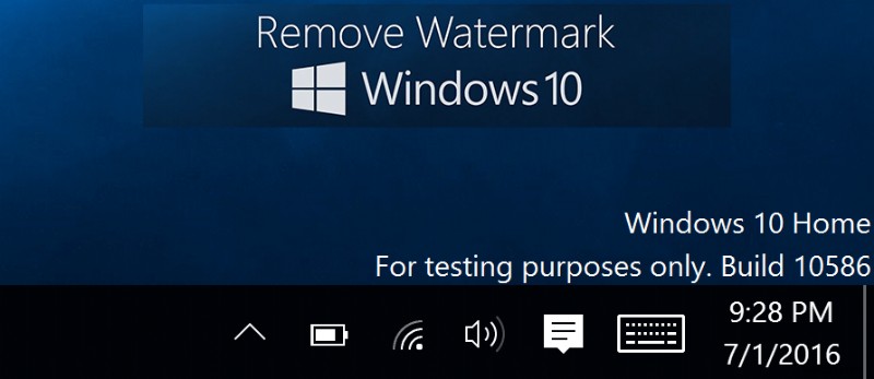 Windows 10 থেকে সক্রিয় Windows Watermark সরান