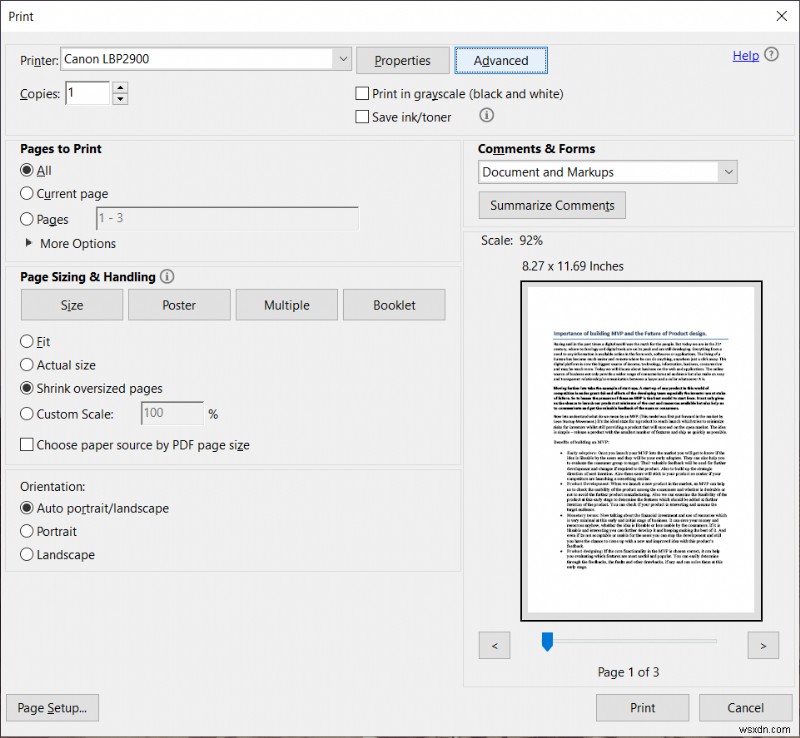 Adobe Reader থেকে PDF ফাইল প্রিন্ট করা যাচ্ছে না ঠিক করুন