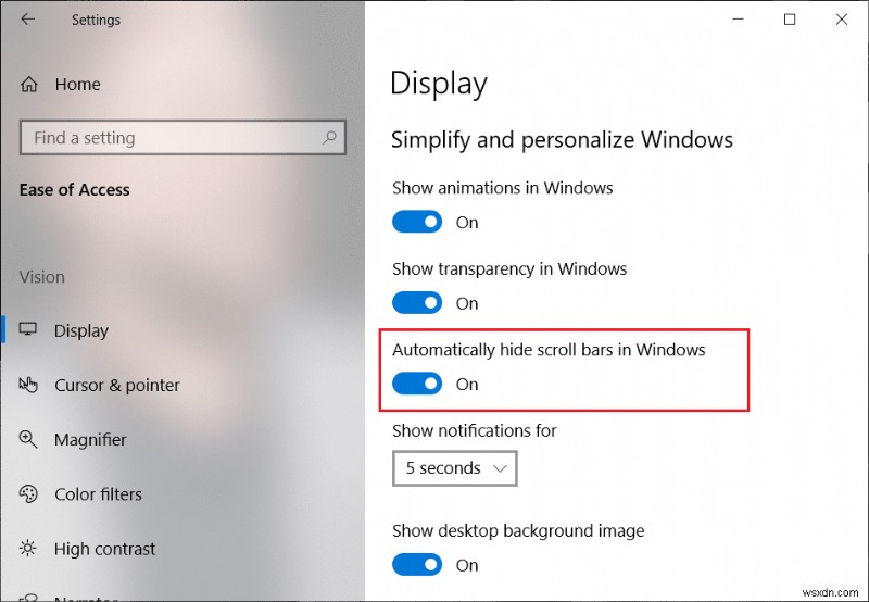 সর্বদা Windows 10 স্টোর অ্যাপে স্ক্রলবার দেখান