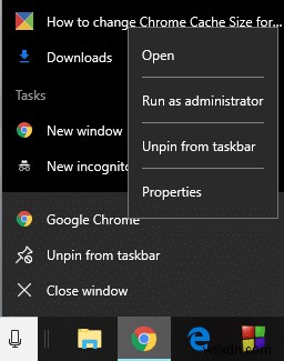 Windows 10 এ Chrome ক্যাশের আকার পরিবর্তন করুন