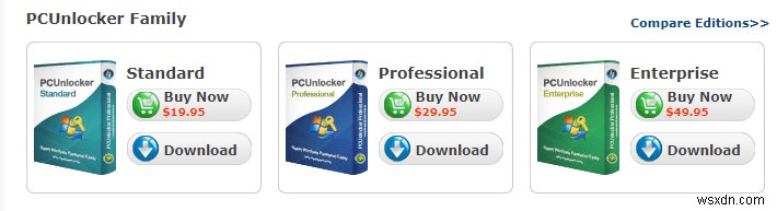 PCUnlocker দিয়ে Windows 10 ভুলে যাওয়া পাসওয়ার্ড পুনরুদ্ধার করুন 