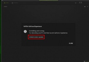 জিফোর্স এক্সপেরিয়েন্স ত্রুটি কোড 0x0003