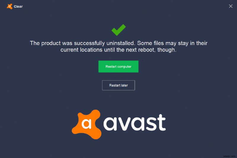 Windows 10 এ Avast অ্যান্টিভাইরাস সম্পূর্ণরূপে আনইনস্টল করার 5 উপায়