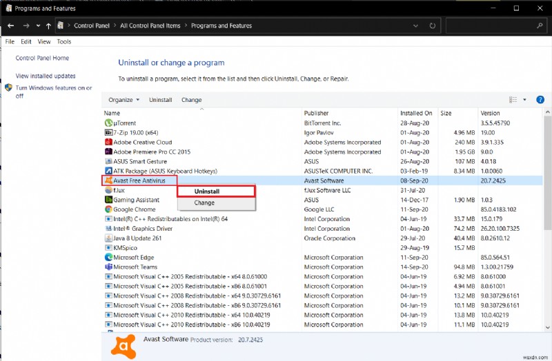 Windows 10 এ Avast অ্যান্টিভাইরাস সম্পূর্ণরূপে আনইনস্টল করার 5 উপায়