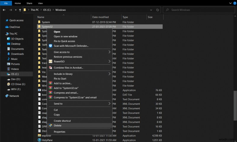 উইন্ডোজে সিস্টেম 32 ফোল্ডার কীভাবে মুছবেন? 
