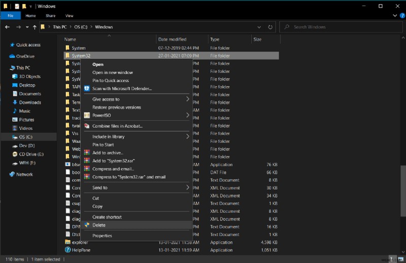 উইন্ডোজে সিস্টেম 32 ফোল্ডার কীভাবে মুছবেন? 