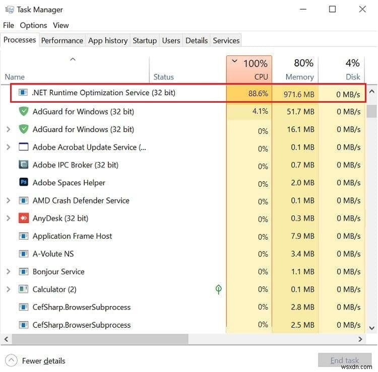 .NET রানটাইম অপ্টিমাইজেশান পরিষেবা উচ্চ CPU ব্যবহার ঠিক করুন 