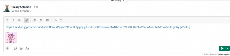স্ল্যাকে কিভাবে GIF পাঠাবেন 