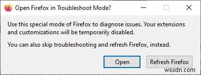 Fix Firefox ইতিমধ্যেই চলছে 