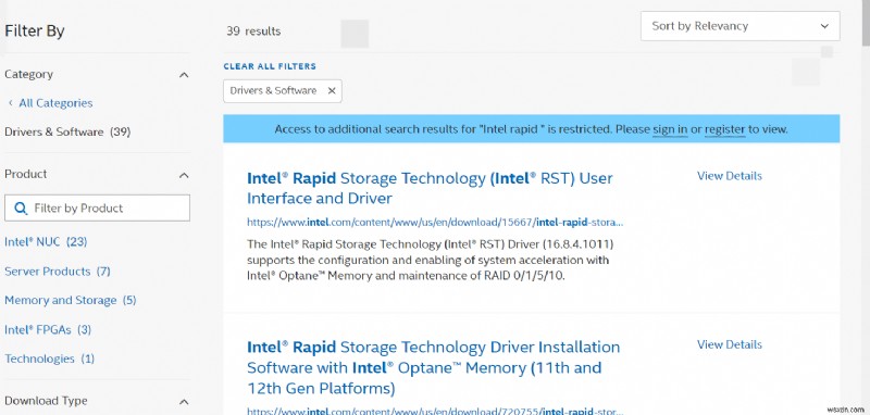 Intel RST পরিষেবা Windows 10 এ চলছে না ঠিক করুন