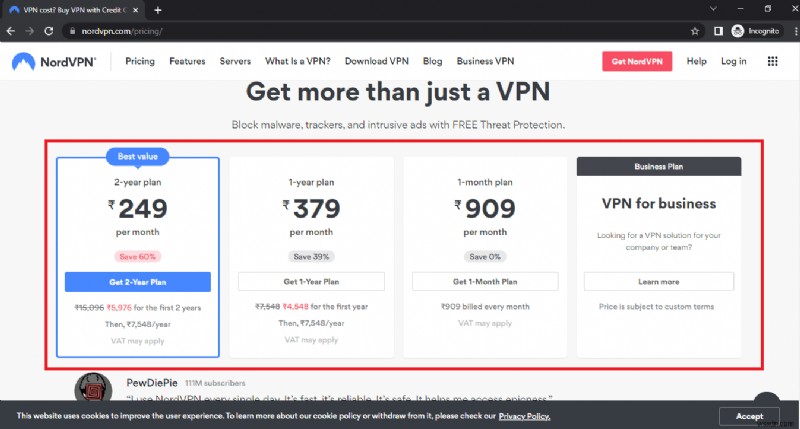 কিভাবে NordVPN অ্যাকাউন্ট বিনামূল্যে পাবেন 