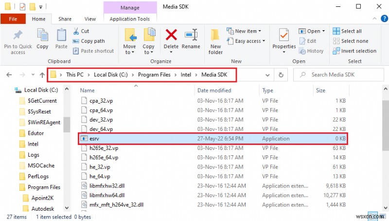 Windows 10-এ Esrv.exe অ্যাপ্লিকেশন ত্রুটি ঠিক করুন 