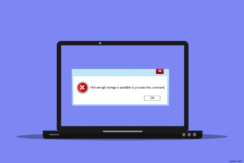 এই কমান্ড প্রক্রিয়া করার জন্য পর্যাপ্ত সঞ্চয়স্থান উপলব্ধ নেই ঠিক করুন 