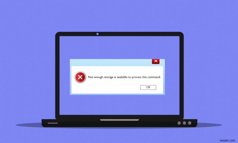 এই কমান্ড প্রক্রিয়া করার জন্য পর্যাপ্ত সঞ্চয়স্থান উপলব্ধ নেই ঠিক করুন 