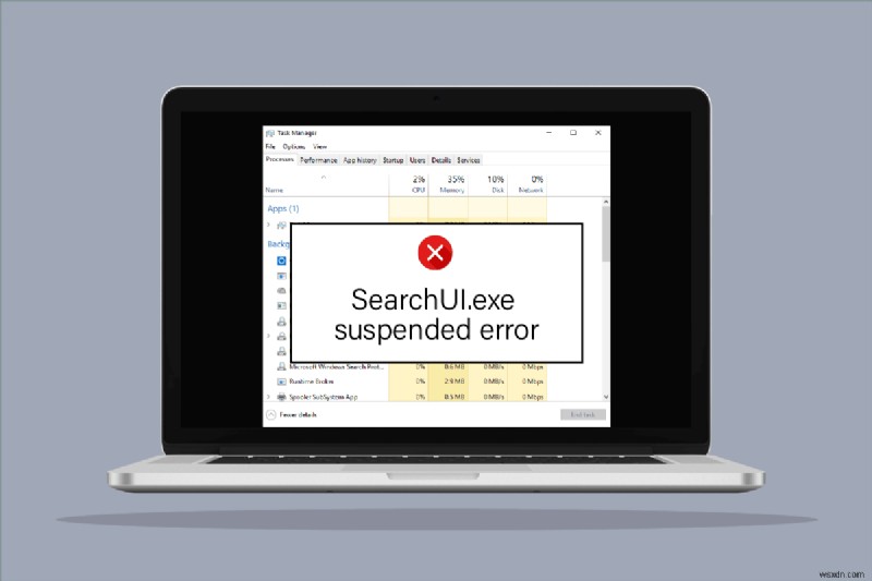 Windows 10-এ SearchUI.exe সাসপেন্ডেড ত্রুটি ঠিক করুন 