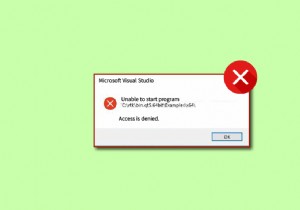 ফিক্স প্রোগ্রাম শুরু করতে অক্ষম ভিজ্যুয়াল স্টুডিও অ্যাক্সেস অস্বীকার করা হয়েছে 