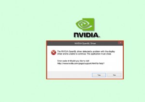 NVIDIA OpenGL ড্রাইভার ত্রুটি কোড 8 ঠিক করুন 