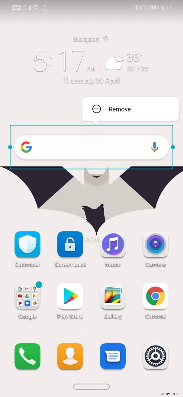 অ্যান্ড্রয়েড হোমস্ক্রিন থেকে Google অনুসন্ধান বার সরান