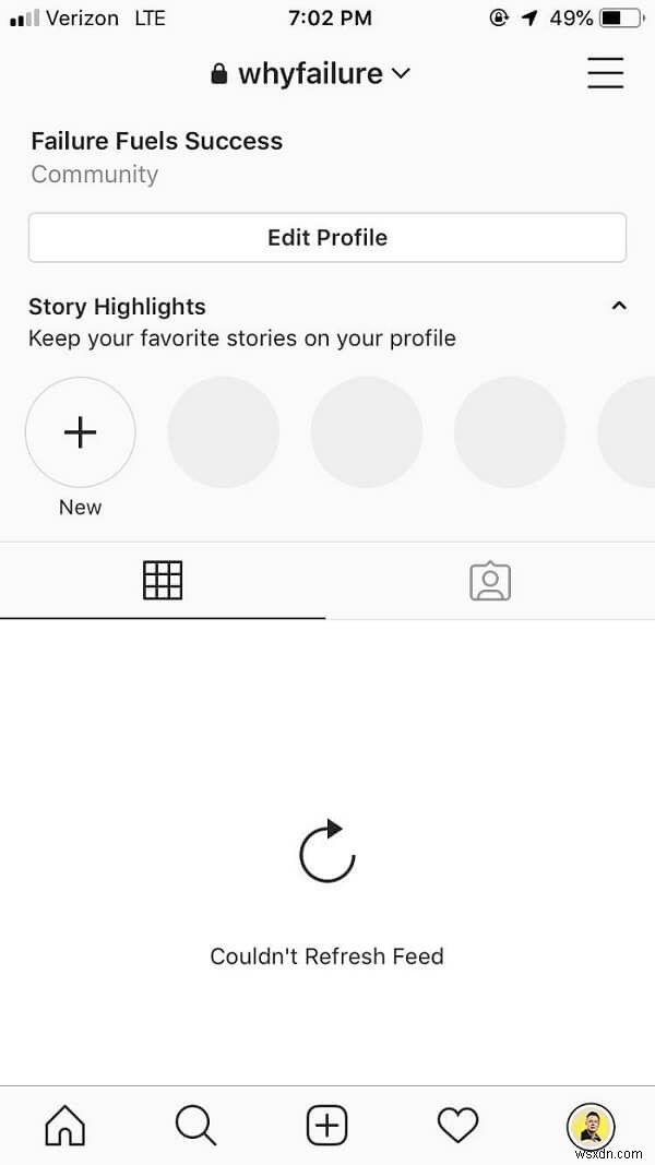 Android-এ Instagram ফিড রিফ্রেশ করতে পারেনি ত্রুটি ঠিক করুন