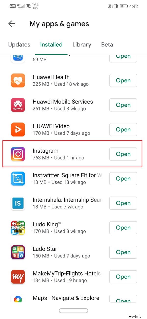 Android-এ Instagram ফিড রিফ্রেশ করতে পারেনি ত্রুটি ঠিক করুন