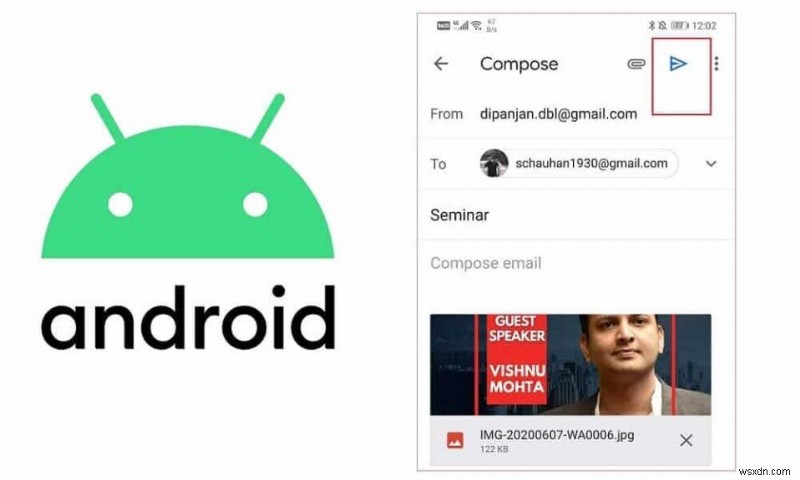 Android এ ইমেল বা পাঠ্য বার্তার মাধ্যমে ছবি পাঠান