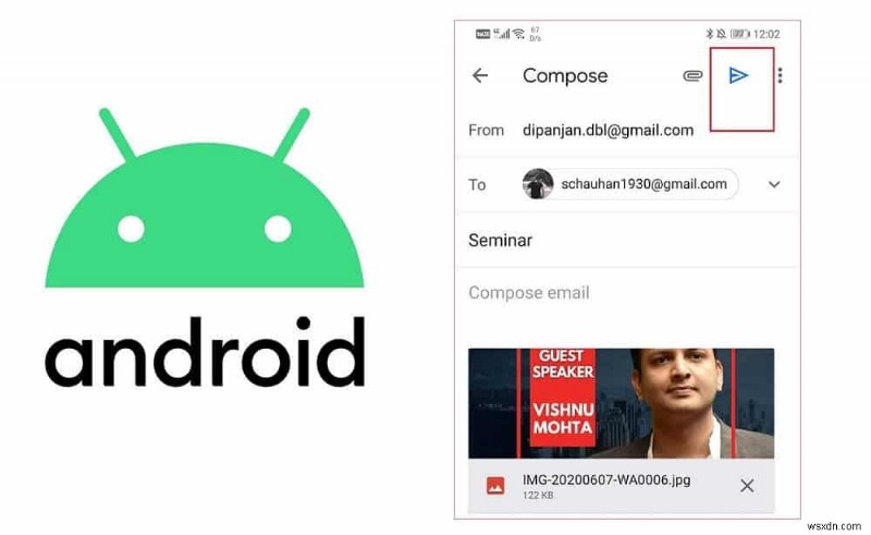 Android এ ইমেল বা পাঠ্য বার্তার মাধ্যমে ছবি পাঠান