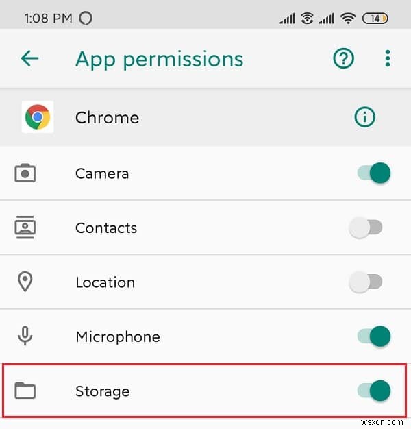 Android-এ Chrome এর জন্য সঞ্চয়স্থান অ্যাক্সেস ত্রুটির প্রয়োজন