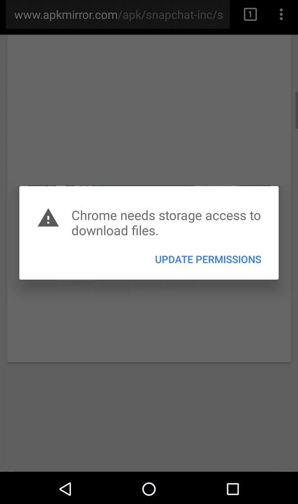 Android-এ Chrome এর জন্য সঞ্চয়স্থান অ্যাক্সেস ত্রুটির প্রয়োজন