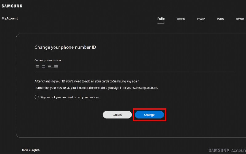কীভাবে Samsung অ্যাকাউন্টে ফোন নম্বর পরিবর্তন করবেন