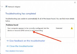 DNS সার্ভার সাড়া দিচ্ছে না - পরিষেবা অনুপলব্ধ DNS ব্যর্থতা [সমাধান] 