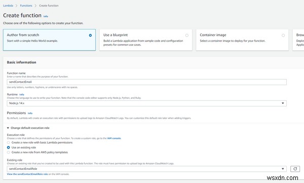 AWS SES, Lambda, এবং API গেটওয়ে ব্যবহার করে আপনার সাইট থেকে ইমেলগুলি কীভাবে পাবেন আমাদের সাথে যোগাযোগ করুন 