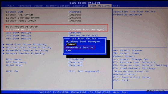 কিভাবে UEFI-ভিত্তিক Acer কম্পিউটারে Windows 8/8.1/10 পাসওয়ার্ড পুনরুদ্ধার করবেন