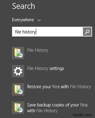 The Easy Tutorial:How to use File History to Backup and Restore in Windows 8.1/8