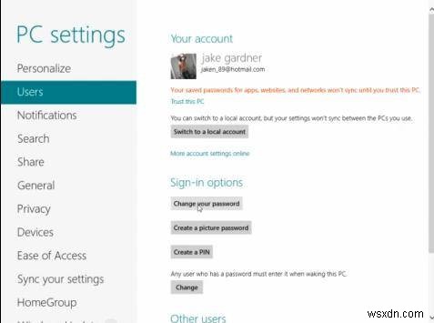 Windows 8 এ আপনার লগঅন পাসওয়ার্ড কিভাবে পরিবর্তন করবেন