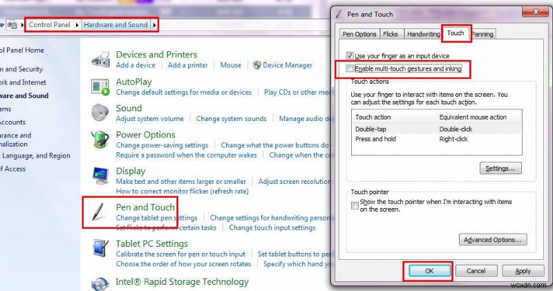 Windows 7 এ মাল্টি-টাচ সক্ষম বা নিষ্ক্রিয় করার 3টি সহজ উপায়