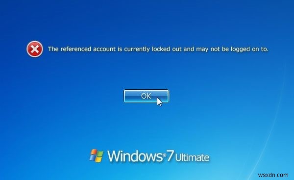 কিভাবে লগইন ত্রুটি বার্তা ঠিক করবেন:Windows 7 এ  উল্লেখিত অ্যাকাউন্টটি বর্তমানে লক করা হয়েছে 