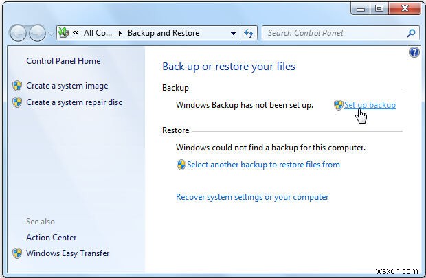 কিভাবে সেট আপ করবেন এবং উইন্ডোজ 7 এ ব্যাকআপ এবং রিস্টোর ফিচার ব্যবহার করবেন