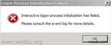 FIX ইন্টারেক্টিভ লগইন ইনিশিয়ালাইজেশন Windows 7 এ ব্যর্থ হয়েছে