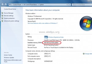 কীভাবে ঠিক করবেন:8GB ইন্সটল করা RAM এর মধ্যে শুধুমাত্র 3.25 GB ব্যবহারযোগ্য।