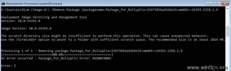 DISM ত্রুটি ঠিক করুন:এই ক্রিয়াকলাপটি সম্পাদন করার জন্য স্ক্র্যাচ ডিরেক্টরির আকার অপর্যাপ্ত হতে পারে৷